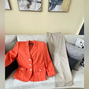 Two piece Lee suit separates pants suit fully line